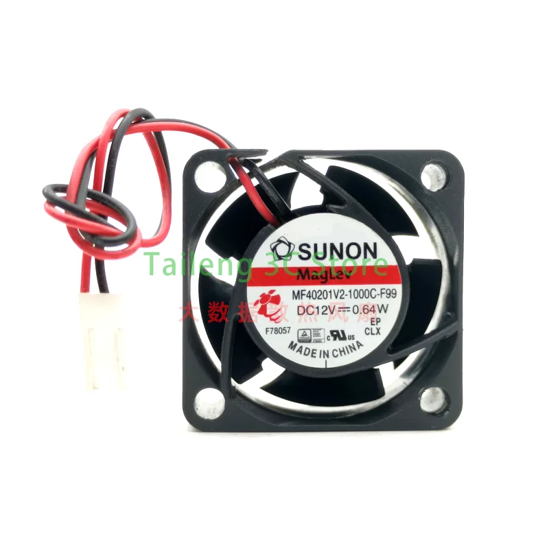 RD Alarm Computer Sever Cooling Fans 40mm 4cm Fan MF40201V2-1000C-F99 DC 12V 0.64W 40x40x20MM 3Lines Mute Silent Quiet