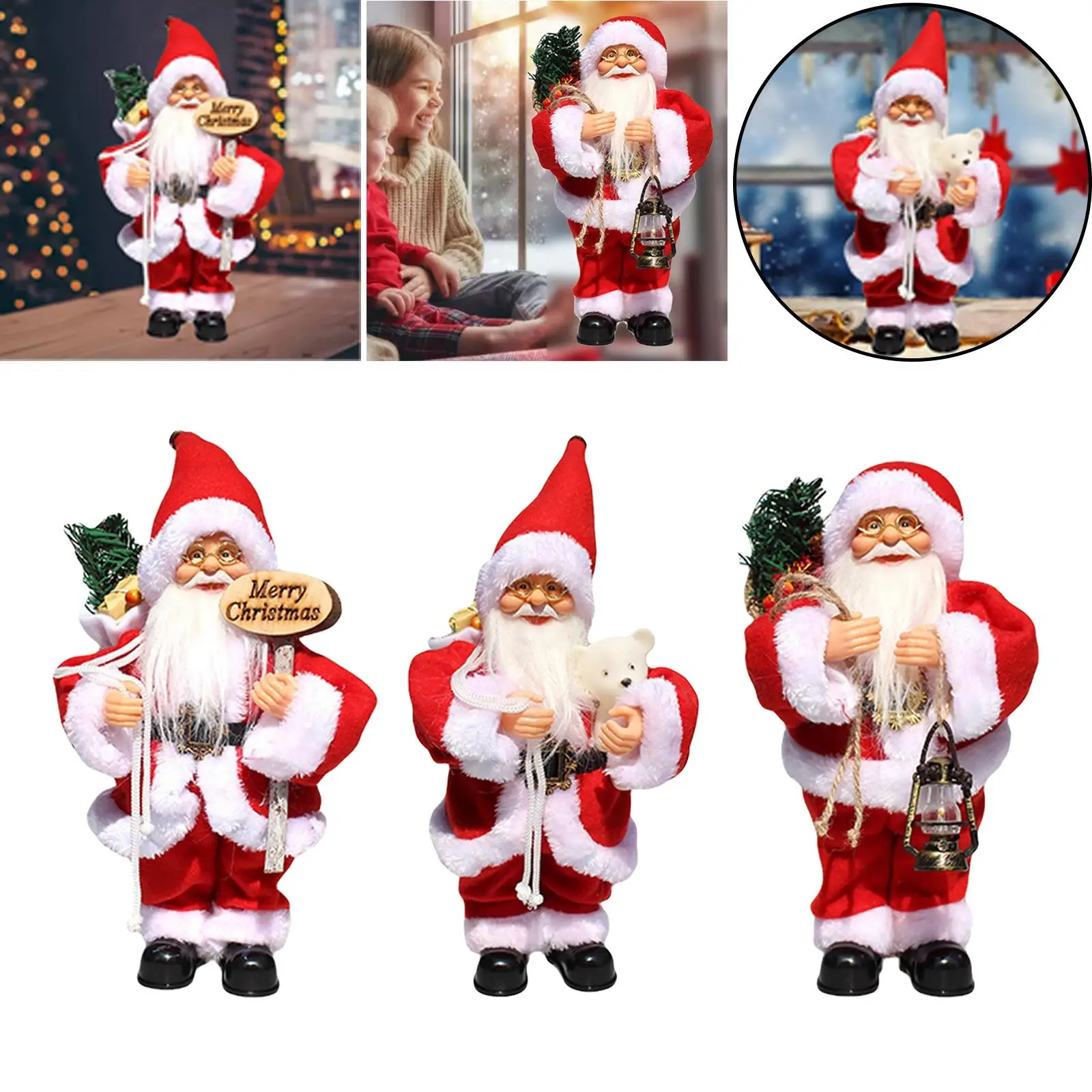 Electric Music Santa Claus Doll Children'S Toy Plush for Xmas Outdoor Tree view 4