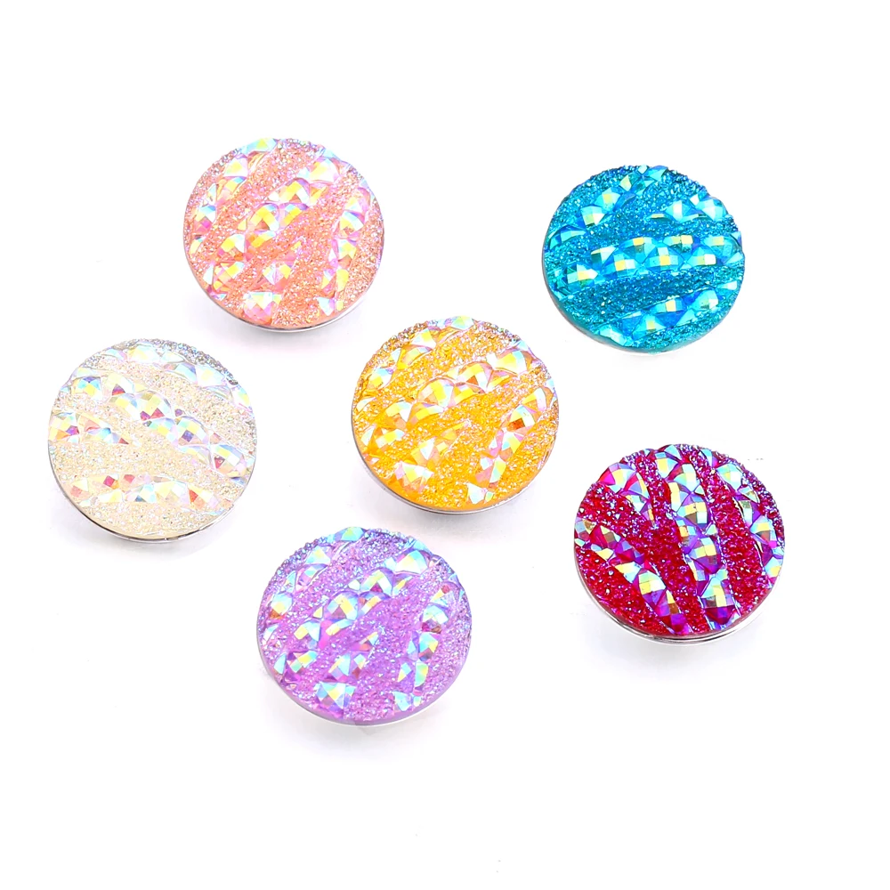 10Pcs/lot Mixed Style New Snap Button Jewelry Ginger Resin Flower 18mm Snap Buttons Fit Snap Bracelet Bangles Jewelry