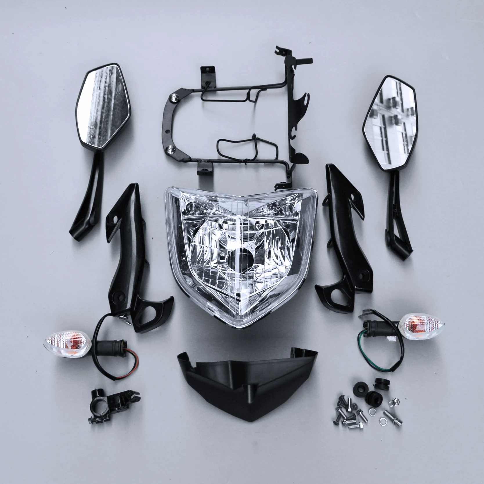 For YAMAHA 2006 - 2015 FZ1N FZ1 Motorcycle Headlight Set Head Light Assembly Mirror Turn Signal 2007 2008 2009 2010 2011 2012