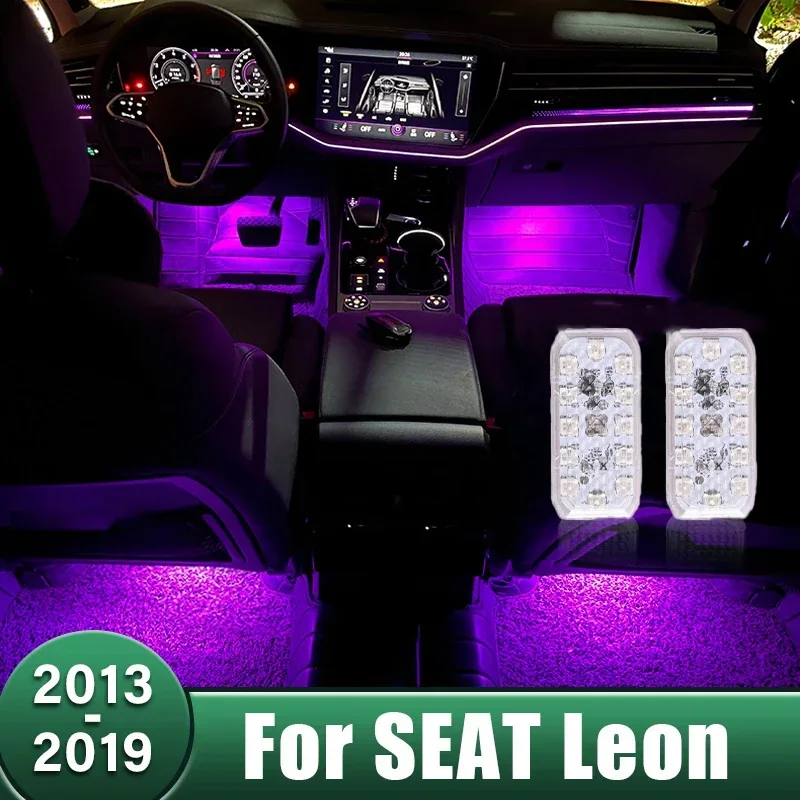 

LED Car Interior Decorative Footwell Ambient Light Atmosphere Lamp Accessories For SEAT Leon 2013 2014 2015 2016 2017 2018 2019