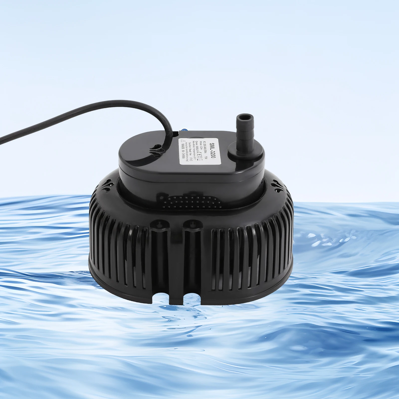 Image of Tragbare elektrische Poolabdeckungspumpe mit 659 GPH Durchfluss und 10,5 Fuß Hubhöhe, inklusive Schlauch und mehreren Ausgängen für Pools, Teiche und Brunnen