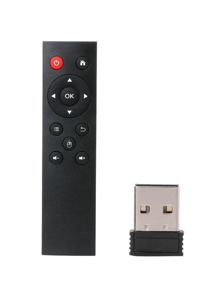 4X Uniwersalny Bezprzewodowy Pilot z Klawiaturą i Funkcją Myszy 2.4G do PC, Android TV Box-B12B (black) — Zdjęcie 2 z 2