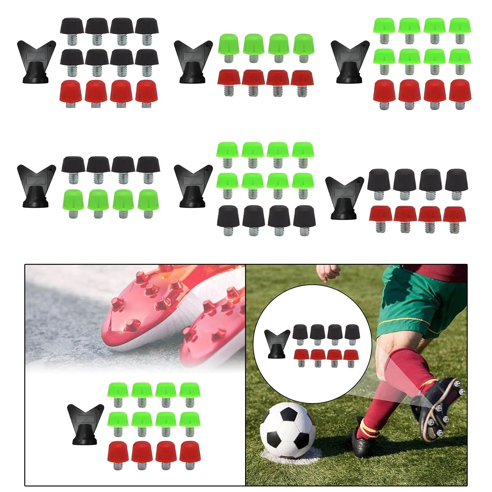 

12x Football Shoe Spikes Soccer Shoe Spikes Anti Slip Portable 8mm 11mm Rugby Shoes Studs Track Shoes Accessories for Sports