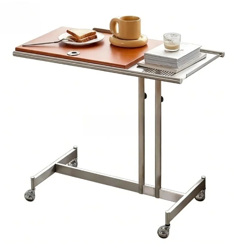 

Modern Nordic Folding Wooden Sofa Side Table Adjustable Height Easy Assemble Space Saving For Home Hotel Room Small Apartment