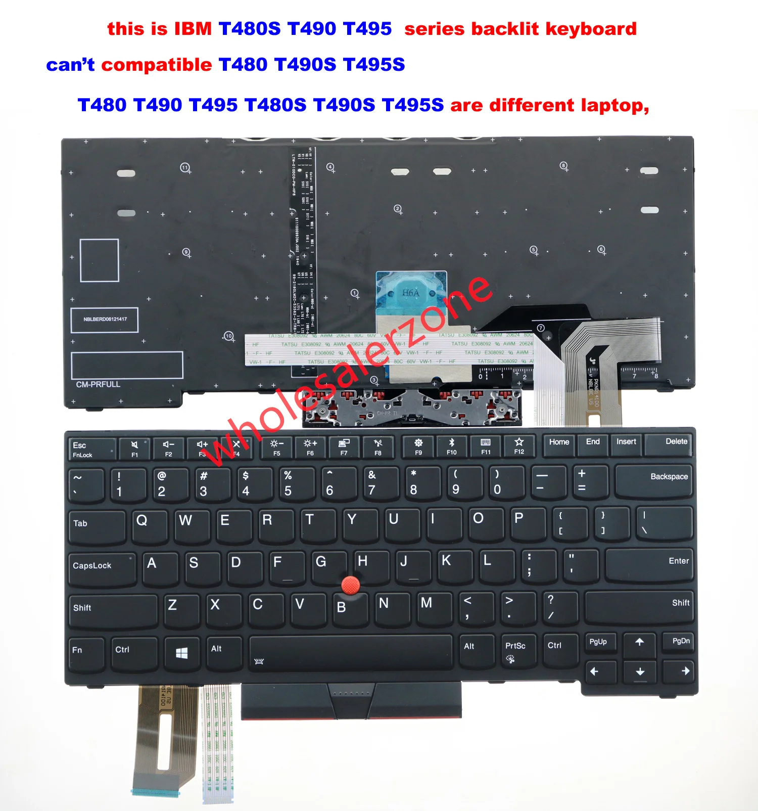 

New US keyboard for IBM Thinkpad E480 E485 E490 E495 L380,L380 yoga,L390,L390 Yoga,L480,L490,Thinkpad T480S T490 T495 laptop