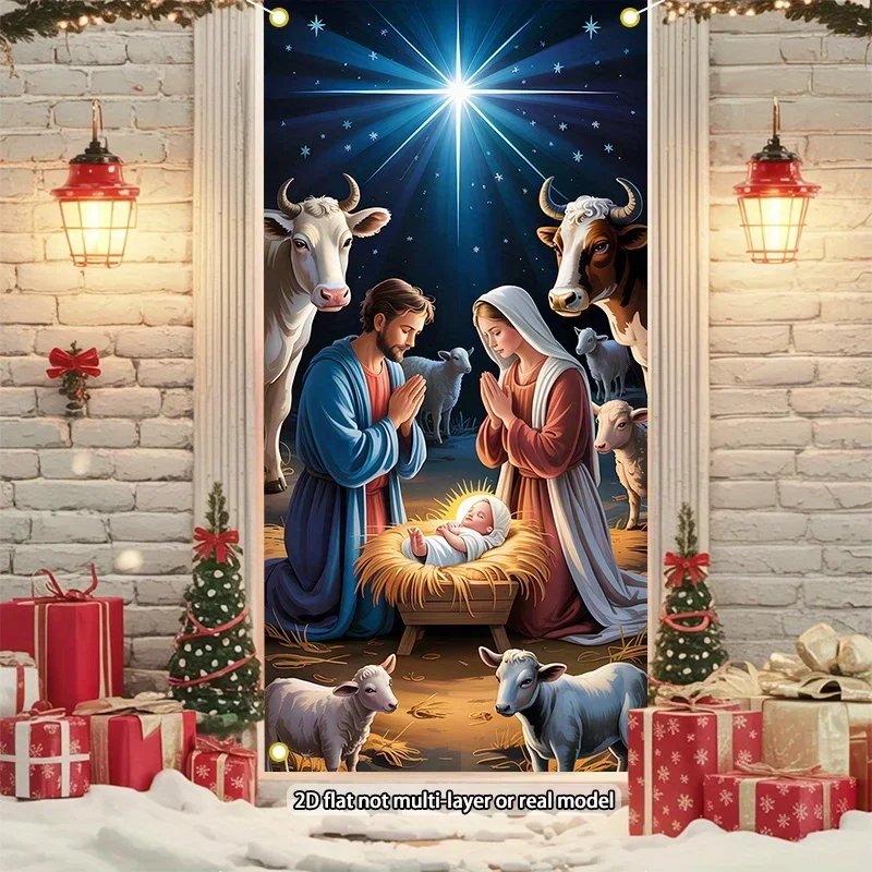2D door canvas banner, 1-piece, suitable for display in front of the door. It is an ideal choice for weddings and birthdays.
