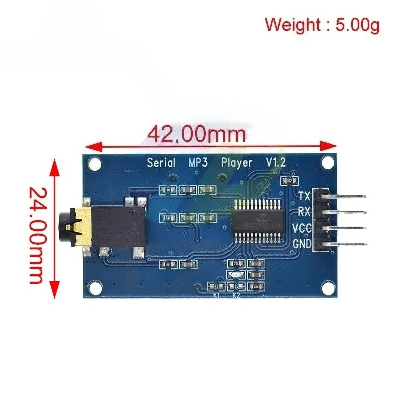 1/3PCS YX5300 MP3 music player module voice serial control music module