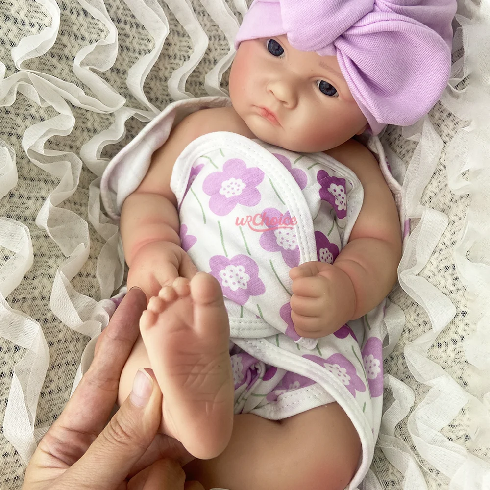 ตุ๊กตาซิลิโคนเหมือนจริง ขนาด 18 นิ้ว รุ่น Bright Eyes Sweet Baby Dolls ของเล่นแบบมีปฏิสัมพันธ์ พร้อมฟังก์ชั่นให้อาหารและปากเปิดได้