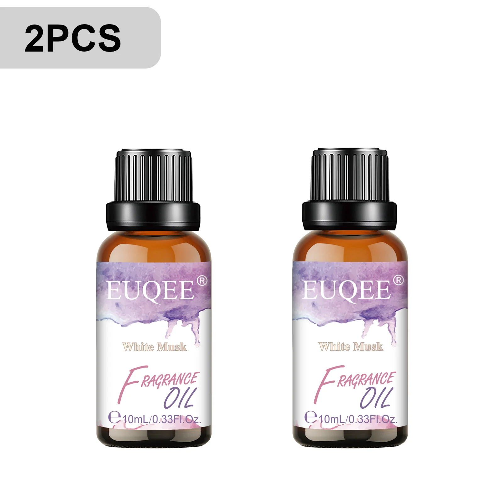 EUQEE 2pcs Fragrance Oils Set For Aromatherapy Diffuser 10ml Coconut & Vanilla Baby Powder Bubble Gum Sea Breeze Fragrance Oils