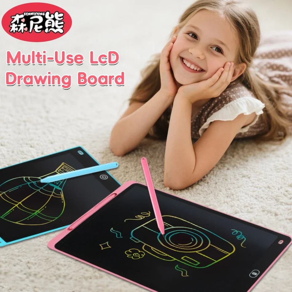 SENNIXIONG 8.5/10/12/16 بوصة قابل للمسح LCD جهاز كمبيوتر لوحي للرسومات الكتابة لوحة الرسم اللوحة لعبة تعليمية للأطفال هدية عيد #6