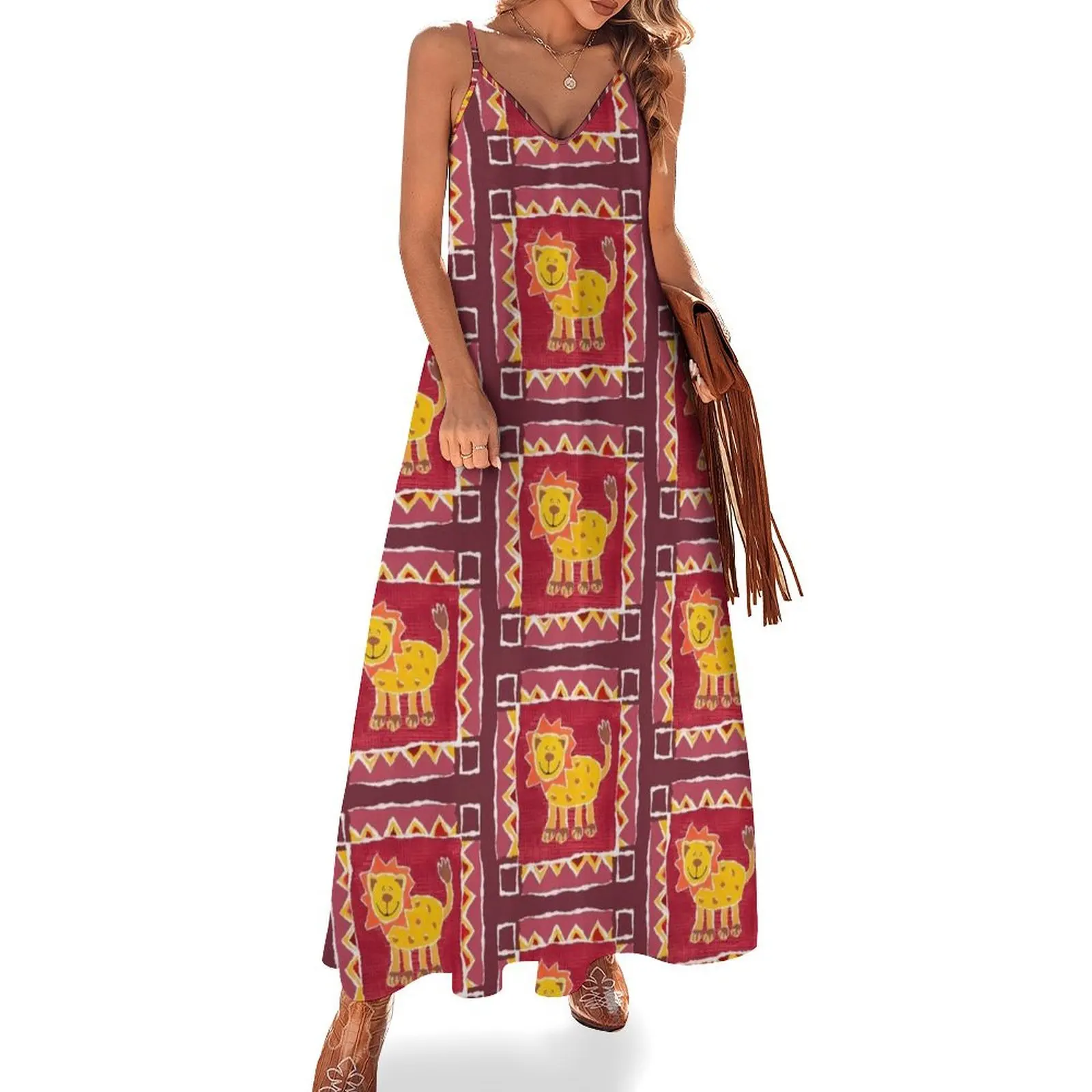 

Lion Collage Print 2 Sleeveless Dress evening dresses women cute dress