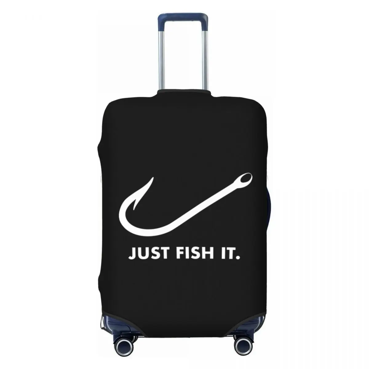 

Custom Fishing Just Fish It Luggage Cover Protector Fashion Fisherman Travel Suitcase Covers for 18-32 Inch