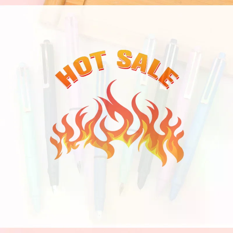 Retractable Press Type Fountain Pen Color Pen Body Notched Ink Pen Calligraphy Practice Exchangeable Ink Writing Pen