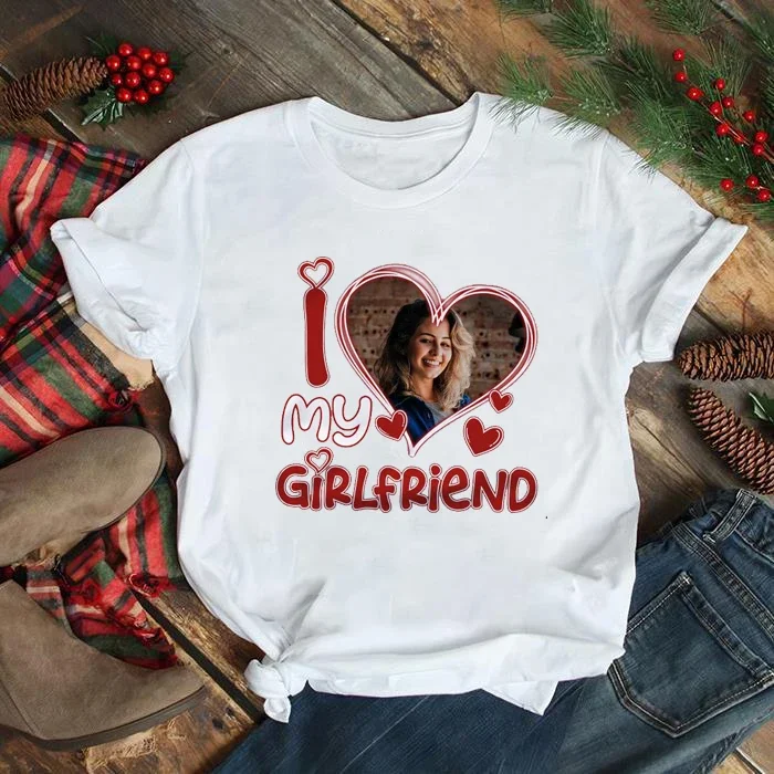 I Love My Boyfriend T Shirt Classic Retro Printed T-shirts Summer Women Men Casual O-neck Tee Shirt Streetwear Ropa Hombre