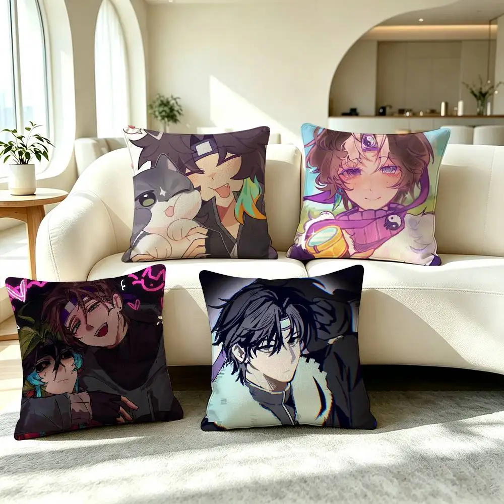 C-Cute Game Icons Wifies  Pillow Case Square Double-Sided Sofa Cushion Cover Bedroom Bedside Pillow