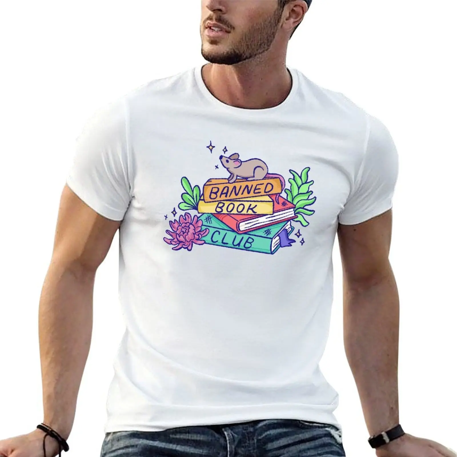 Banned Book Club T-Shirt summer tops cute tops shirts men