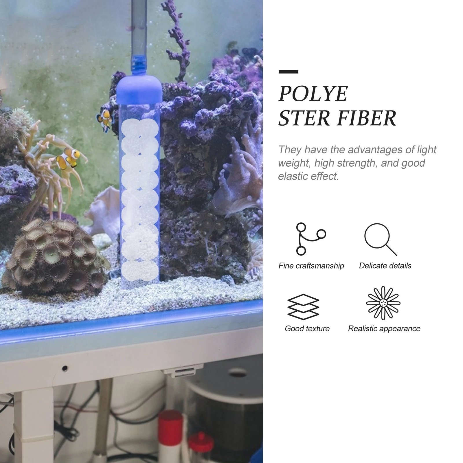 

Fiber Ball Filter Media Aquarium Pool High Density Lightweight Long Lasting Professional Sand Filter Replacement Household