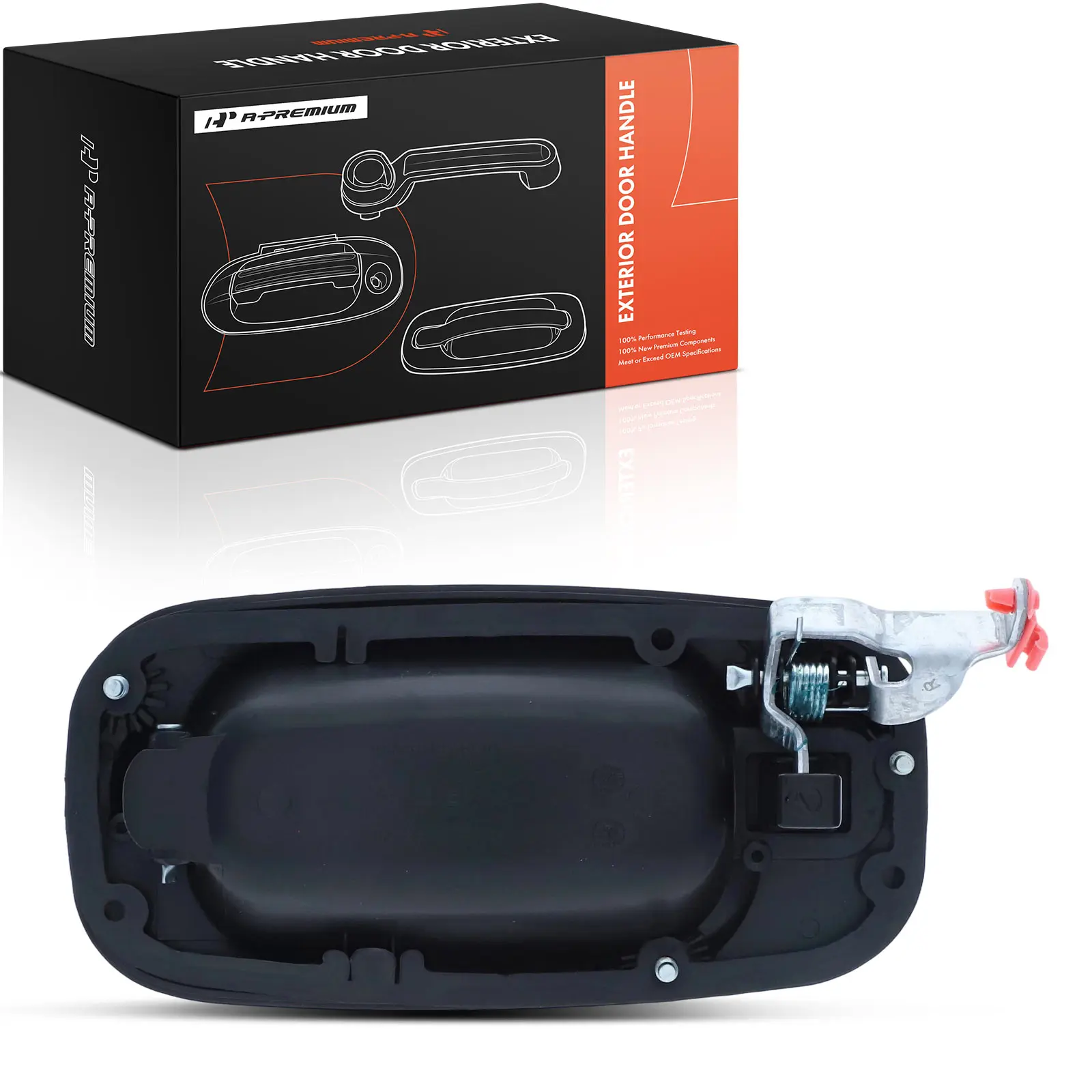 A-Premium Rear Passenger Side Painted GBA Black Door Handle for Chevrolet Silverado 1500 Silverado 2500 99-06 Silverado 3500