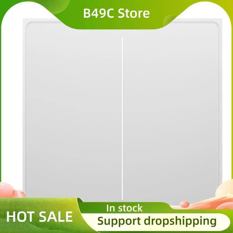 

B49C Smart Light Switch 2In1 Neutral Wire Required, For Tuya APP, Control For Alexa Google Home, Star Feather Design