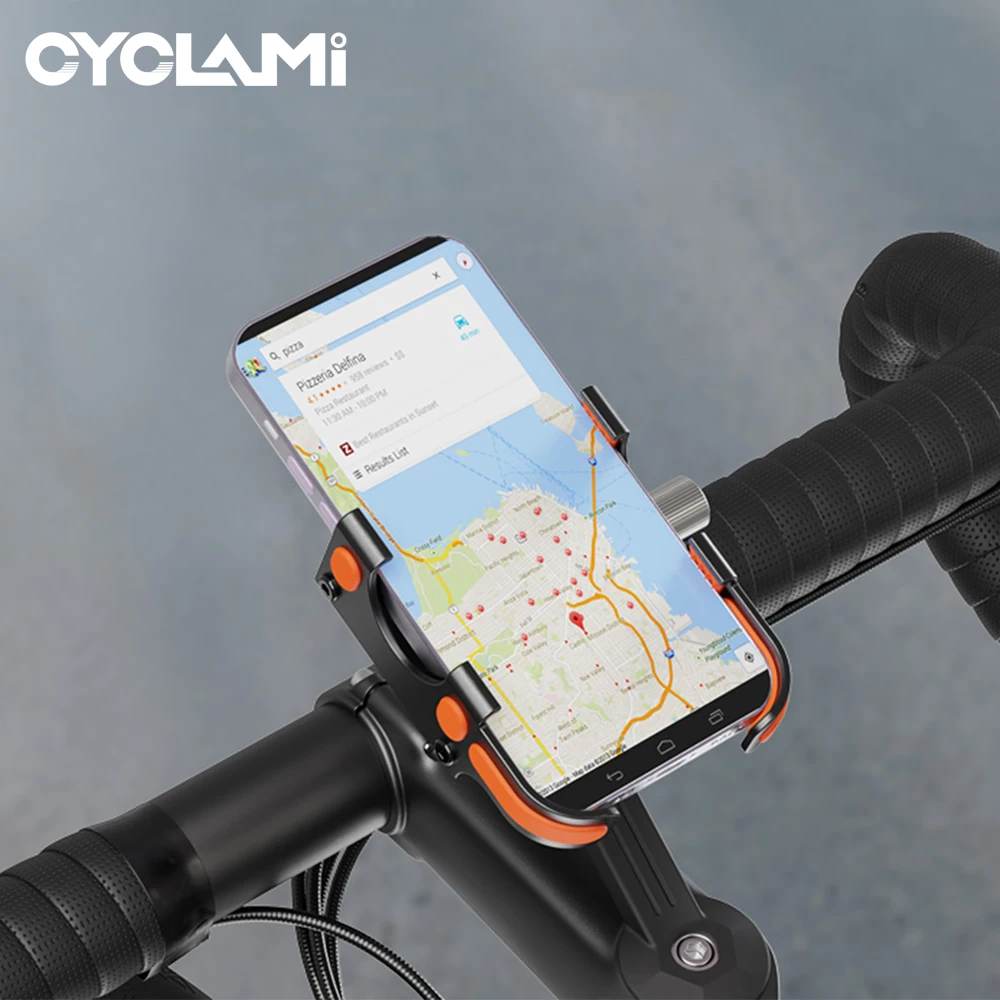 Aluminiumlegierung Fahrrad Handyhalter CYCLAMI Richtungsverstellbarer Halter für Road Mountain Lenkervorbau Rückspiegel