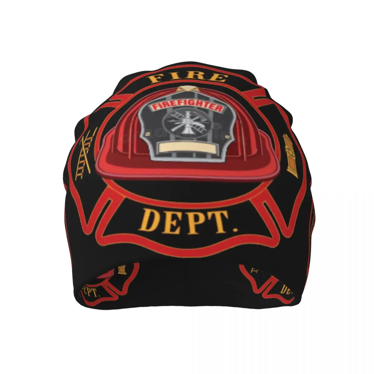 

Red Fire Department Badge 2 Knitted Hat For Men And Women Gift Unisex winter Warm Brimless Urinal Hat