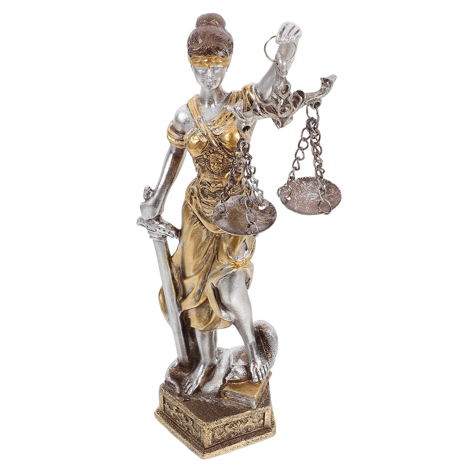 

Statue Of Justice Goddess Classical Roman Style Resin Office Home Decor Bookshelf Law Firm Legal Symbol Artistic