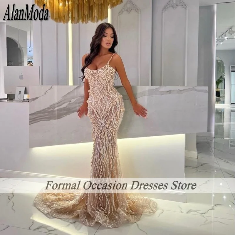 Gorgeous Wedding Party Dress Sequin Mermaid Celebrity Prom Dresses 2025 Dubai Evening Gowns Luxury Vestido De Noiva Customizde