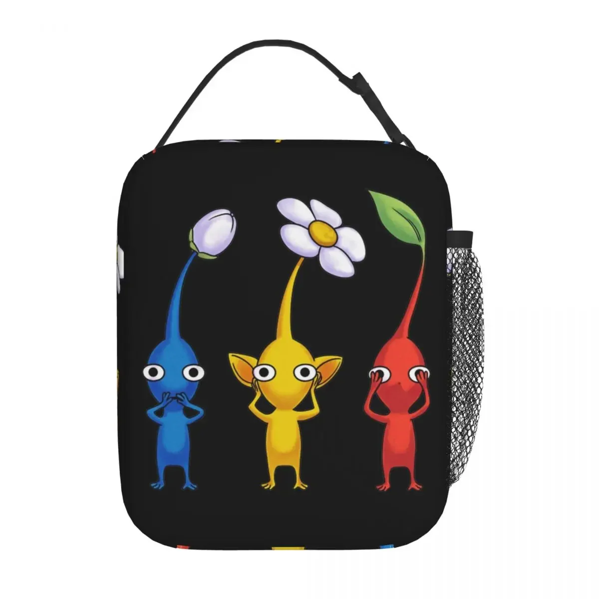 

Three Wise Pikmin Insulated Lunch Bag Cooler Meal Container High Capacity Tote Lunch Box Food Handbags Office Outdoor