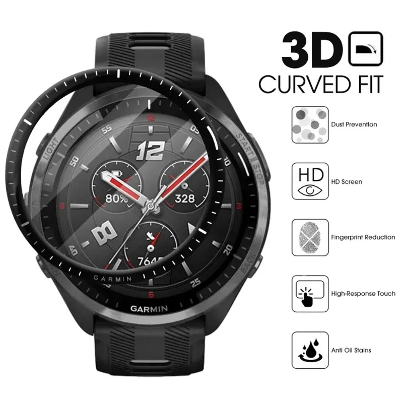 For Garmin Forerunner 965 3D Curved Film Anri-scratch Ultra-thin Screen Protector for Garmin Forerunner 965 Watch Accessories
