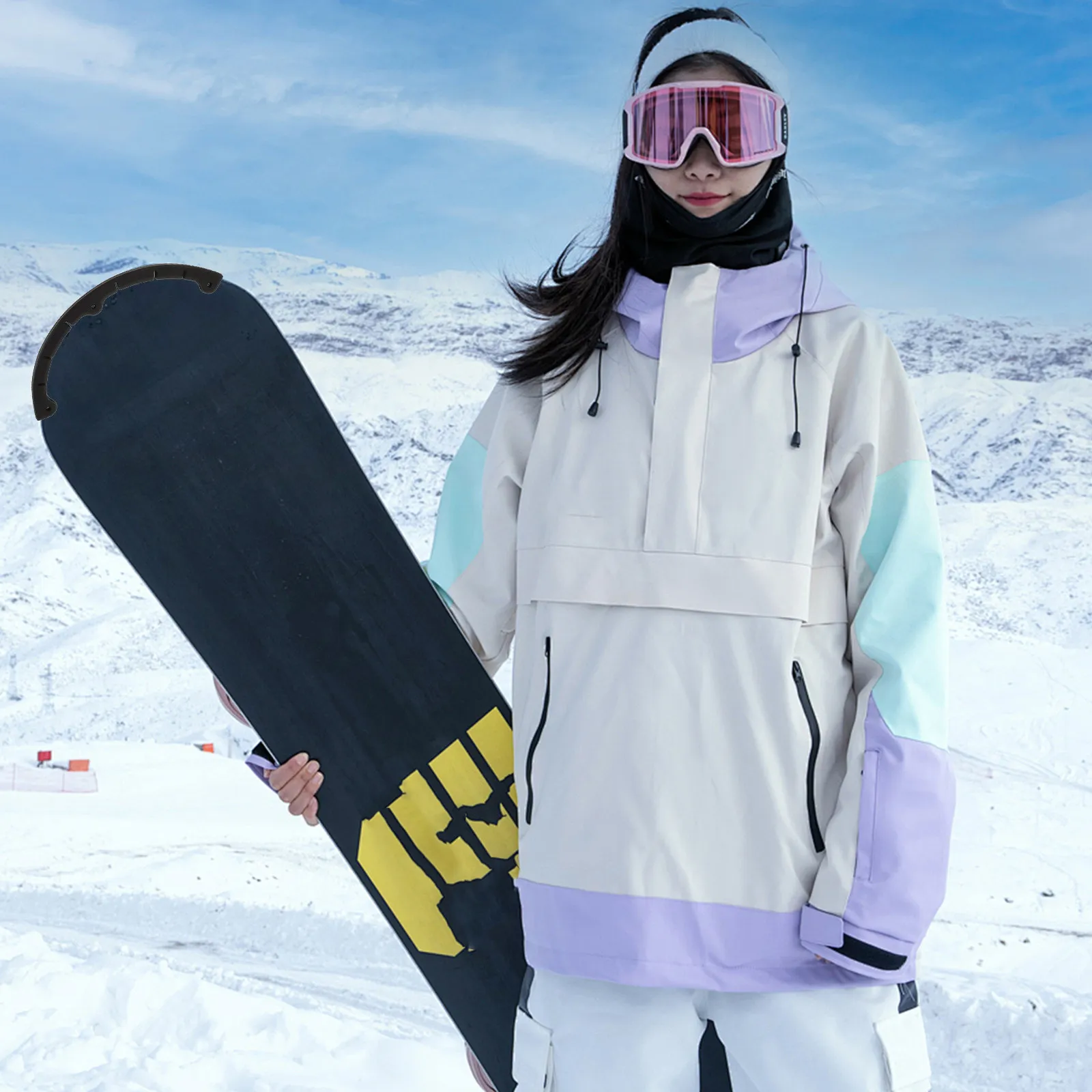 

2 шт. Защитные накладки на концы и хвостовую часть сноуборда, черные, резиновые, с трехточечным креплением, универсальные, от вмятин и ударов