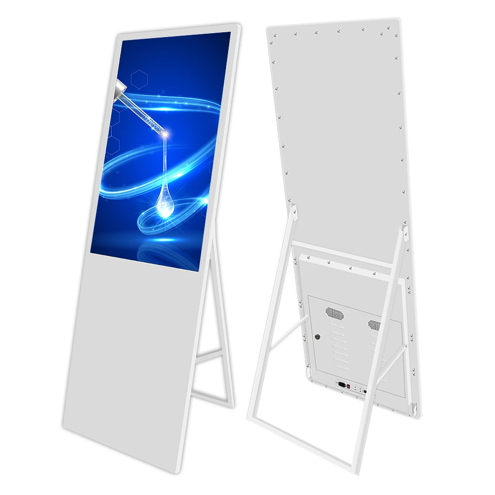 Exhibition Portable Advertising Digital Signage Foldable Poster LCD Independent Advertising Player