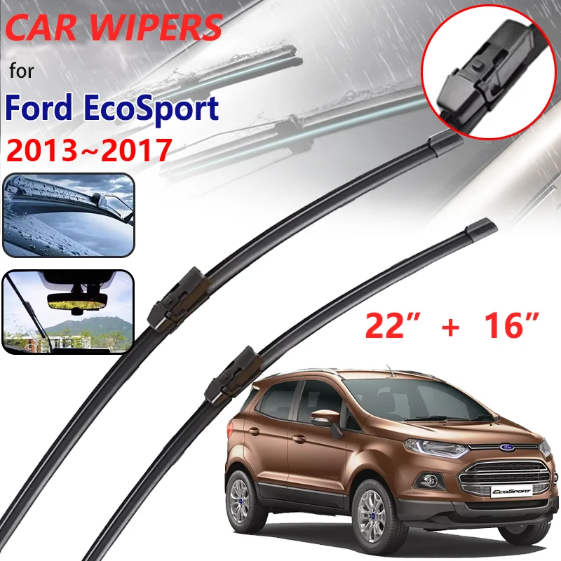 Car Wiper Blades for Ford EcoSport B515 Accessories 2013 2014 2015 2016 2017 Rubber Front Window Washers Car Windshield Brushes