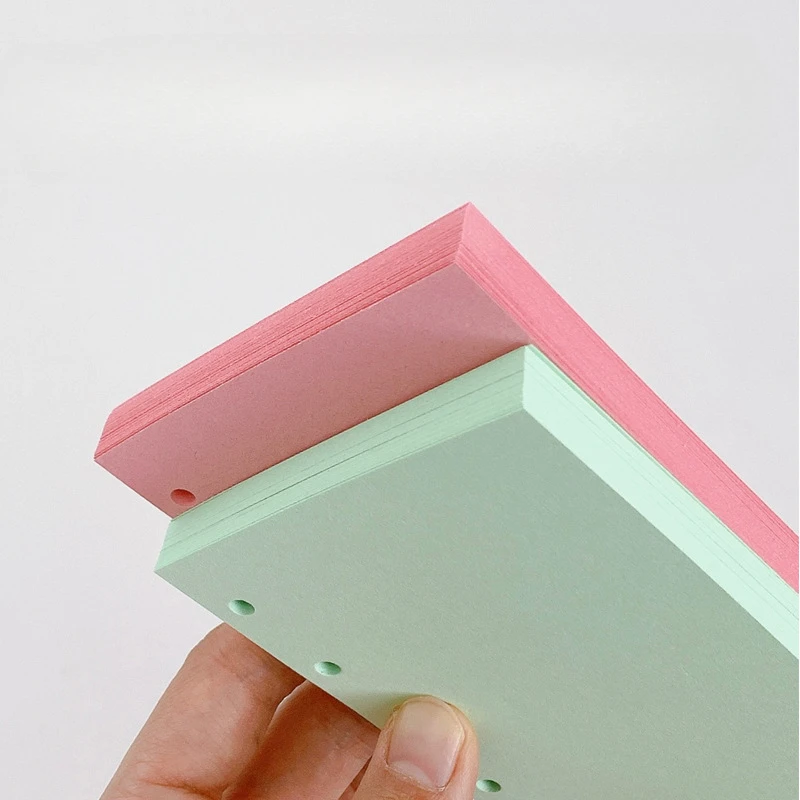 50sheet INS Simplicity Scrapbook Inner Page Candy Solid Color Jounraling Notebook Inner Page M5 Size Binder Notepad Student