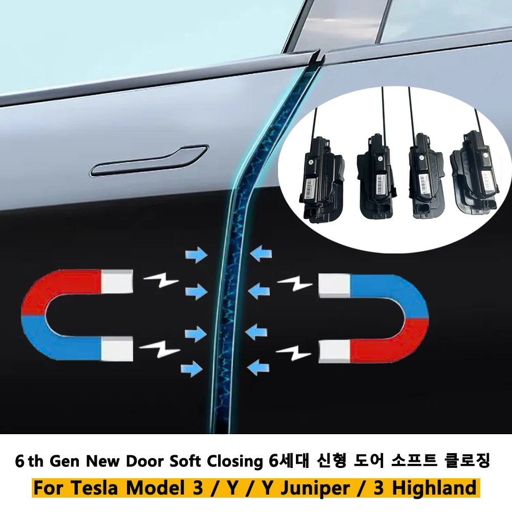 

2026 Update Soft Closing for Tesla Model 3 Y 3 Highland New Y Juniper YL 4-Door Anti Pinch Auto Electric Suction Door Softclose