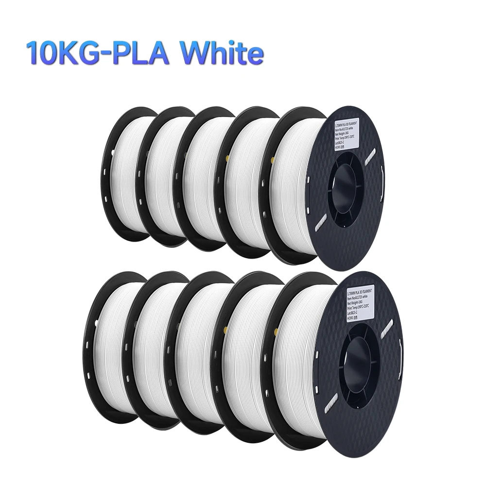 10KG PLA PETG-filament voor 3D-printerfilament 1KG/rol 1,75MM Plastic filamenten Line Up Netjes afdrukken Materiaal voor 3D-printer