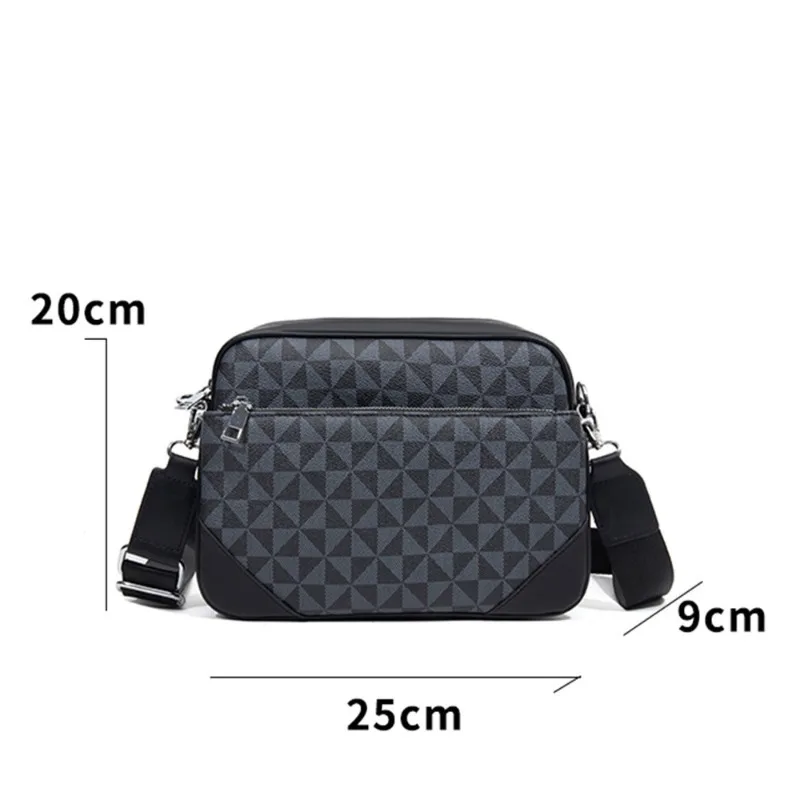 حقيبة كروس عصرية للرجال ثلاثة في واحد تصميم حقائب كروس للرجال بطباعة شعرية ماسية حقيبة كتف ساعي البريد للرجال #3