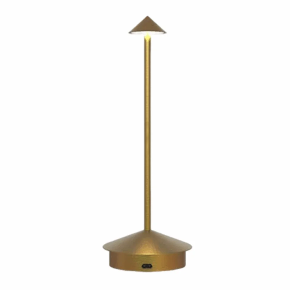 

Cone Head Design LED Table Lamp Touch Control Dimming Bedside Ambient Light Wireless Portable Aluminum Reading Lamp Bar Decor