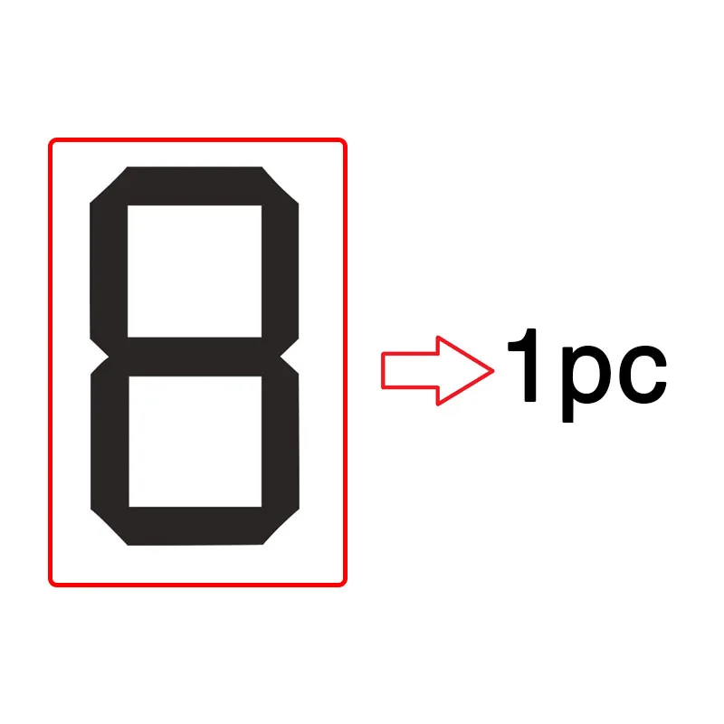 2 Buah/Lot 24 "Inci 1 Digit 7 Segmen LED Display Besar LED Digital Modul Angka untuk Harga Minyak LED Tanda Remote Control
