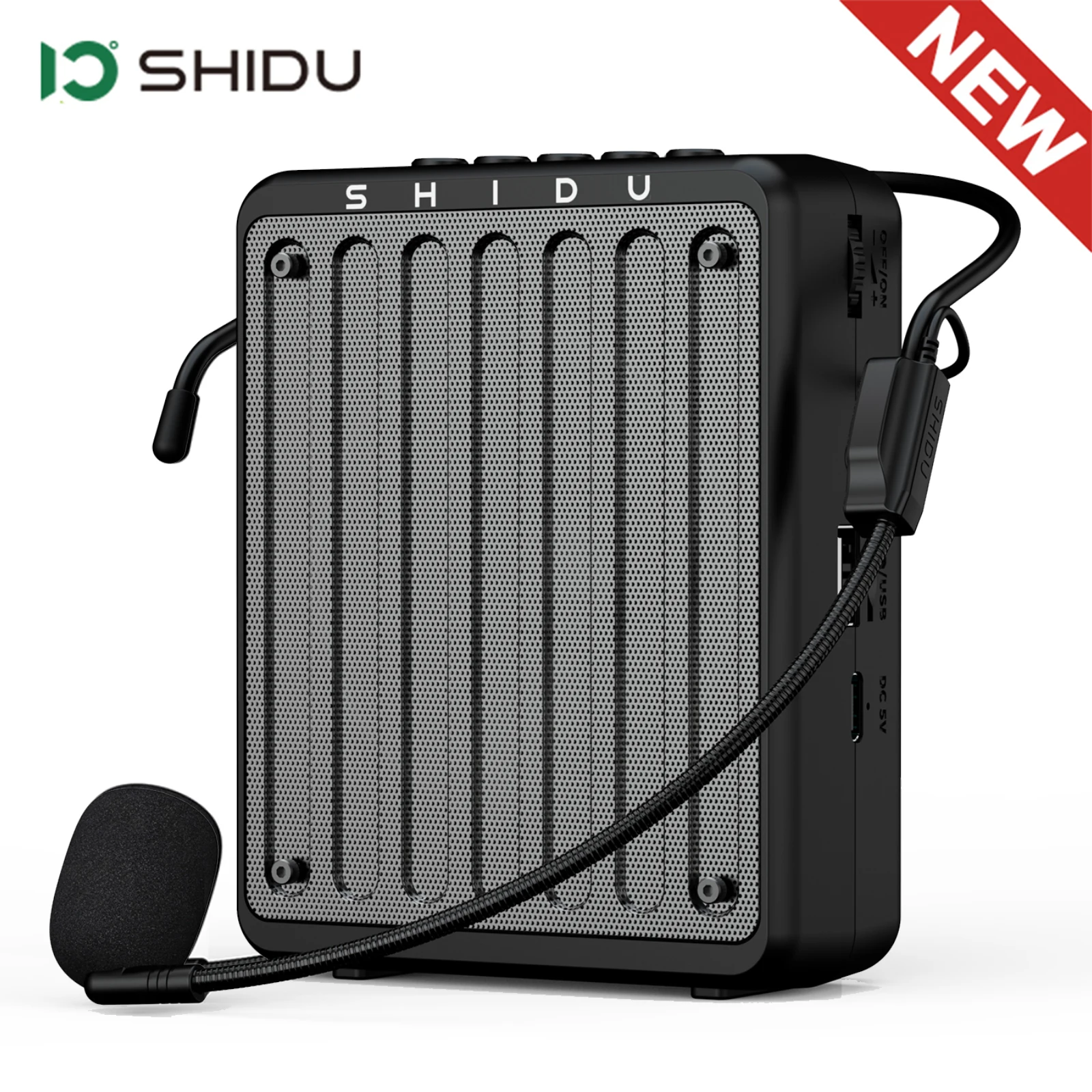 SHIDU Mini Voice Amplifier for Teachers,Portable Bluetooth Voice Amplifier with Headset Microphone for Speaking,Yoga,Guides