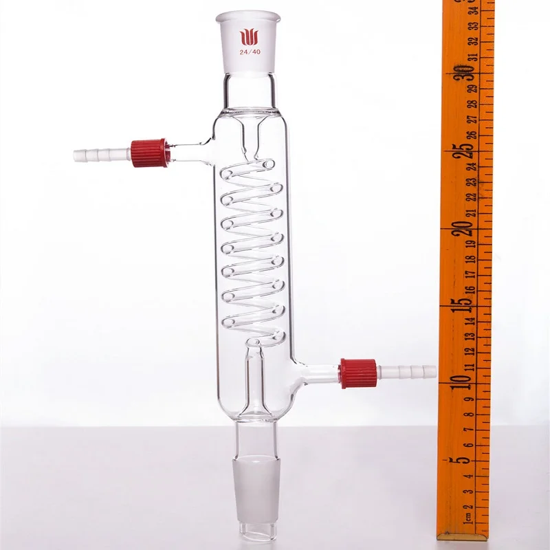 SYNTHWARE Grignard snake condenser, GRAHAM, φ 8mm / φ 10mm detachable small nozzle, Borosilicate glass, C54
