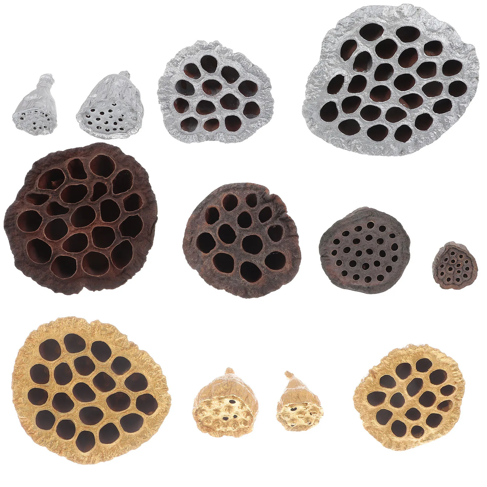12 قطعة من بذور اللوتس المجففة الطبيعية المزخرفة لمدفأة الطاولة وحفلات المكتب وحفلات عيد الميلاد #4