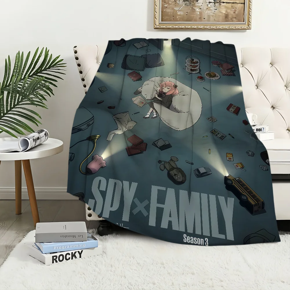 Одеяло S-Spy X Damily Season 3, фланелевое, теплое, комфортное, мягкое плюшевое одеяло для пикника, кровати, диванов, дома и спальни
