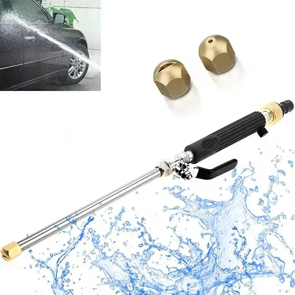 Pistolet à eau haute pression pour lavage de voiture, nettoyeur d\'eau en métal, tuyau à jet, baguette de tuyau, buse de pulvérisateur, outils de