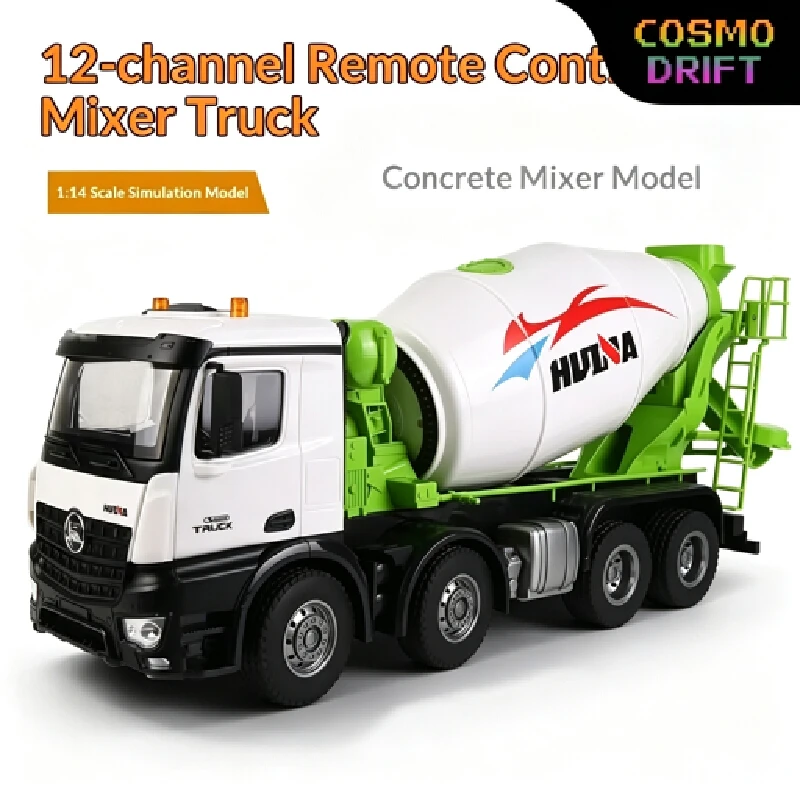 Electric Cement Mixer Truck Toy Pull Back Construction Vehicle Model With Light Sound Kids Birthday Gift Boy Toy Boxed