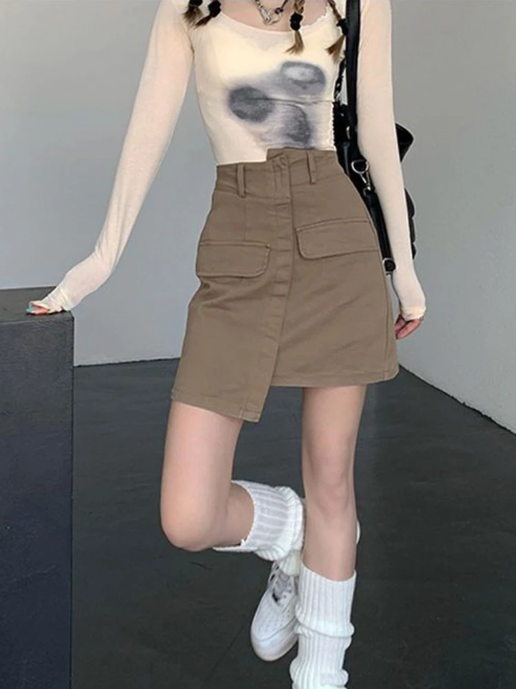 Saias femininas assimétricas especiais sedutoras aconchegantes estilo coreano verão diário legal casual na moda personalidade simples all-match novo
