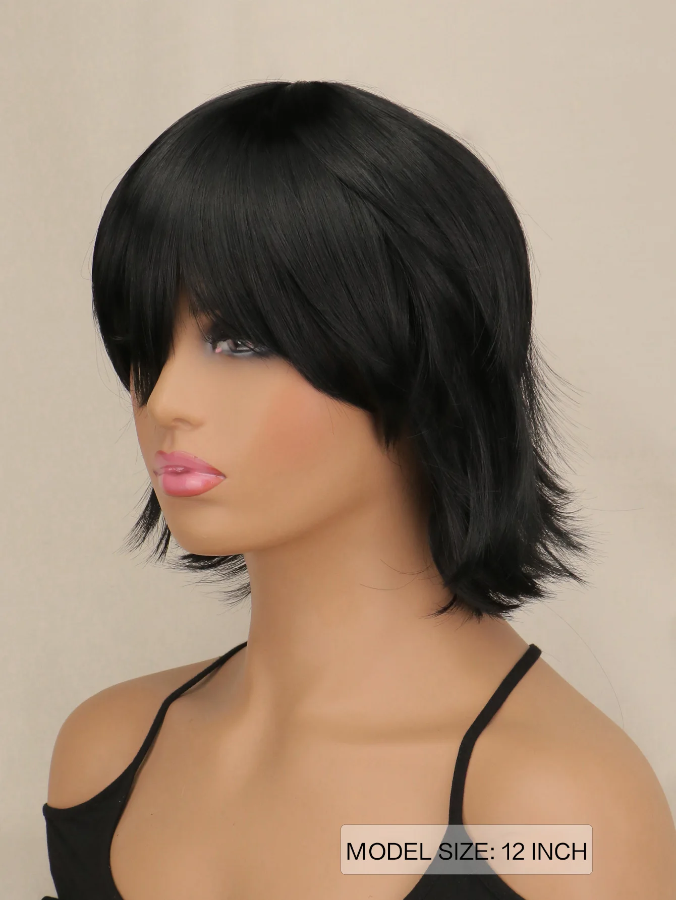 Peruki cosplay anime, krótkie, czarne, na Halloween, Boże Narodzenie, imprezy kostiumowe, krótkie peruki damskie, czarne peruki męskie, peruki dla chłopców i mężczyzn.