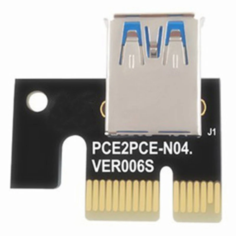 4Pcs Latest Ver009 USB 3.0 Pci-E Riser Ver 009S Express 1X 4X 8X 16X Adapter Card Sata 15Pin To 6 Pin Power Cable