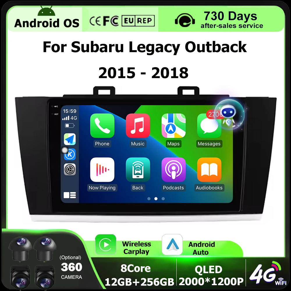 

Автомагнитола Android 16 для Subaru Legacy Outback 2015-2018: Мультимедийный Видеоплеер, GPS-Навигация, Стереосистема, CarPlay, Головное Устройство