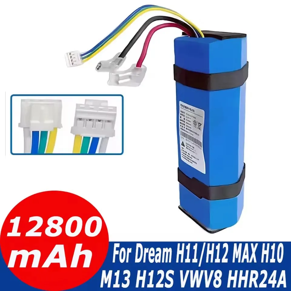 Suitable for Dream H10 H11 H12 H11MAX M13 H12S VWV8 HHR24A robot vacuum cleaner 21.6V 12800mAh replacement parts battery